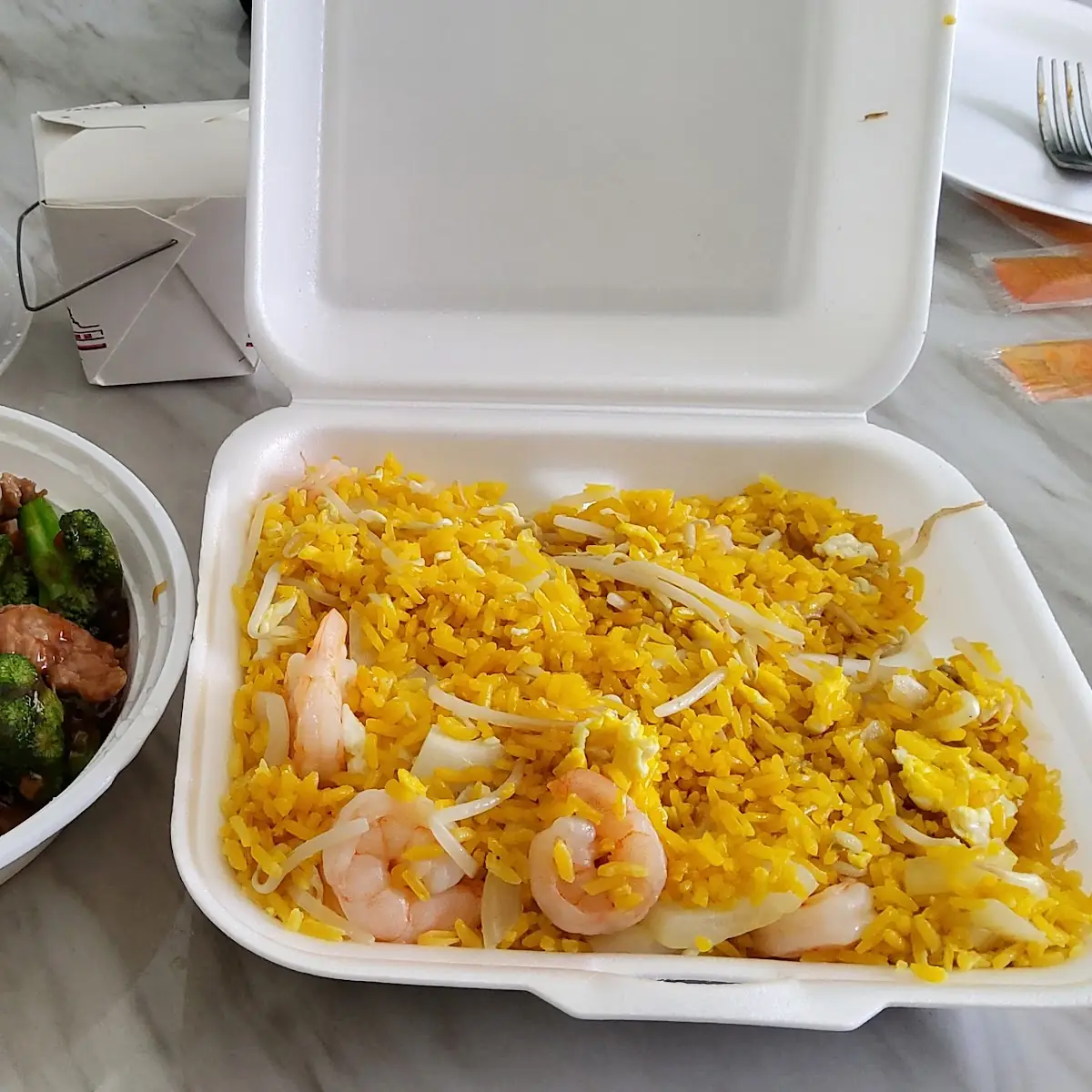 steamed chicken & shrimp platter qt 水煮双样鸡和虾
